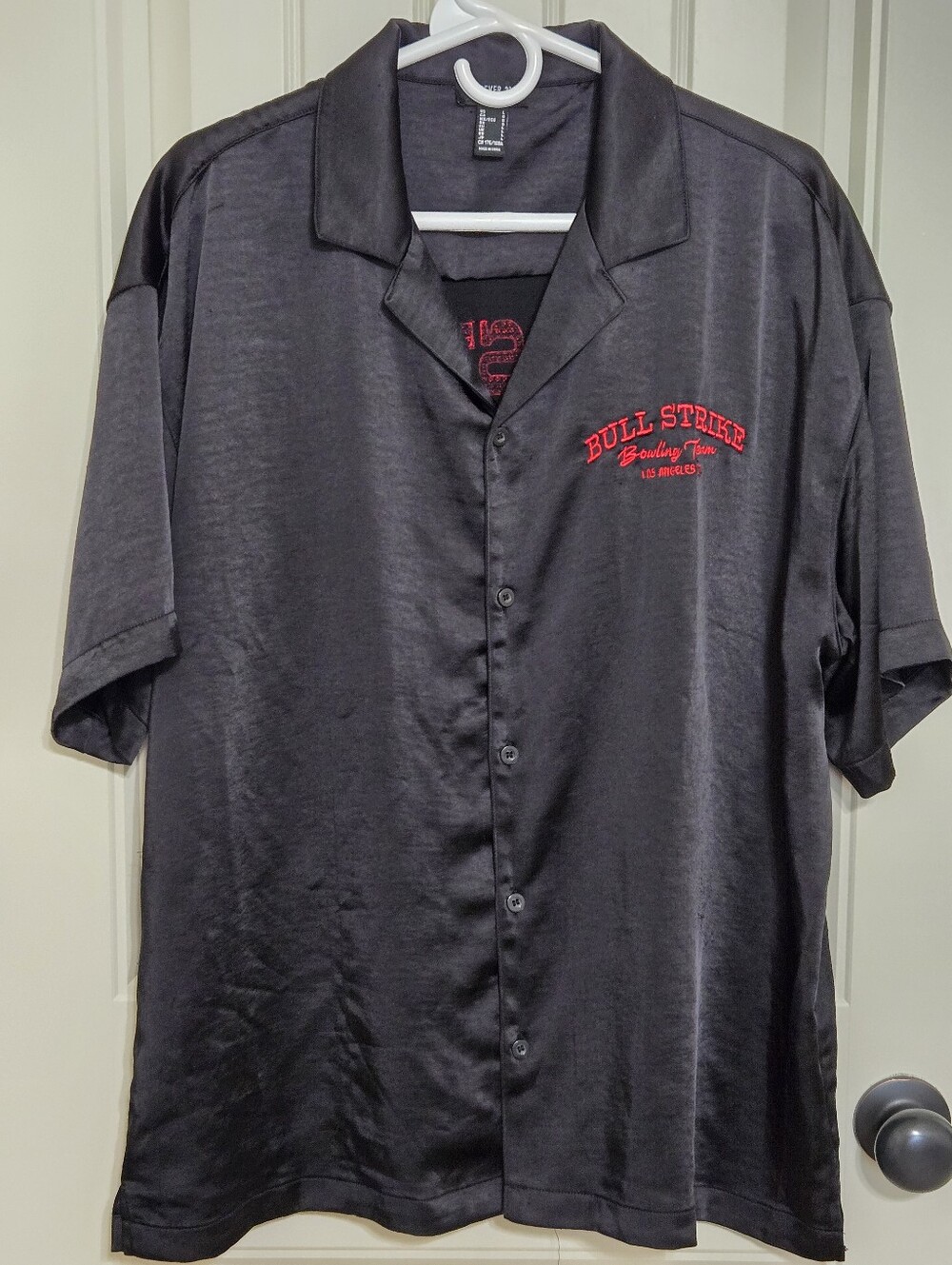 Men's Satin Bowling Shirt Size Large